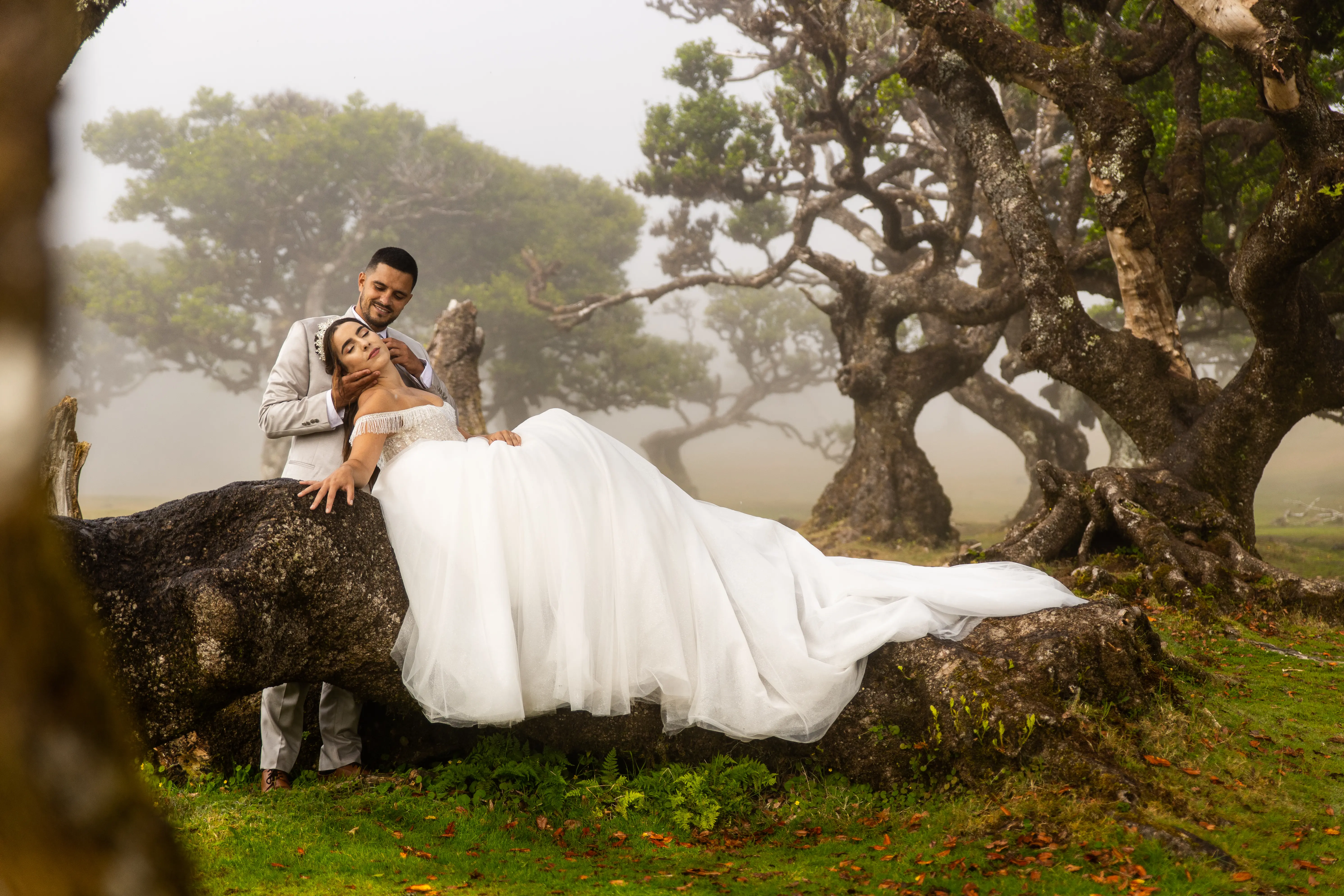 A photo of trash the dress